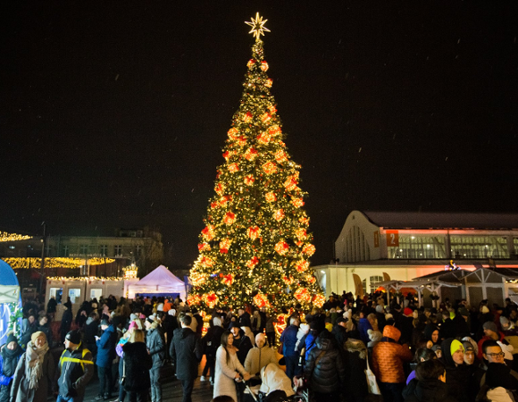 Widok na choinkę n MTP